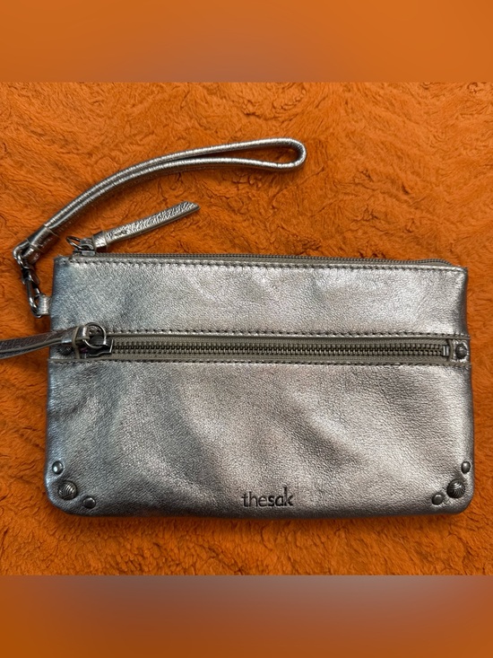 The Sak Handbags - The Sak Wristlet Gold Champagne Zipper closures and decorative studs
